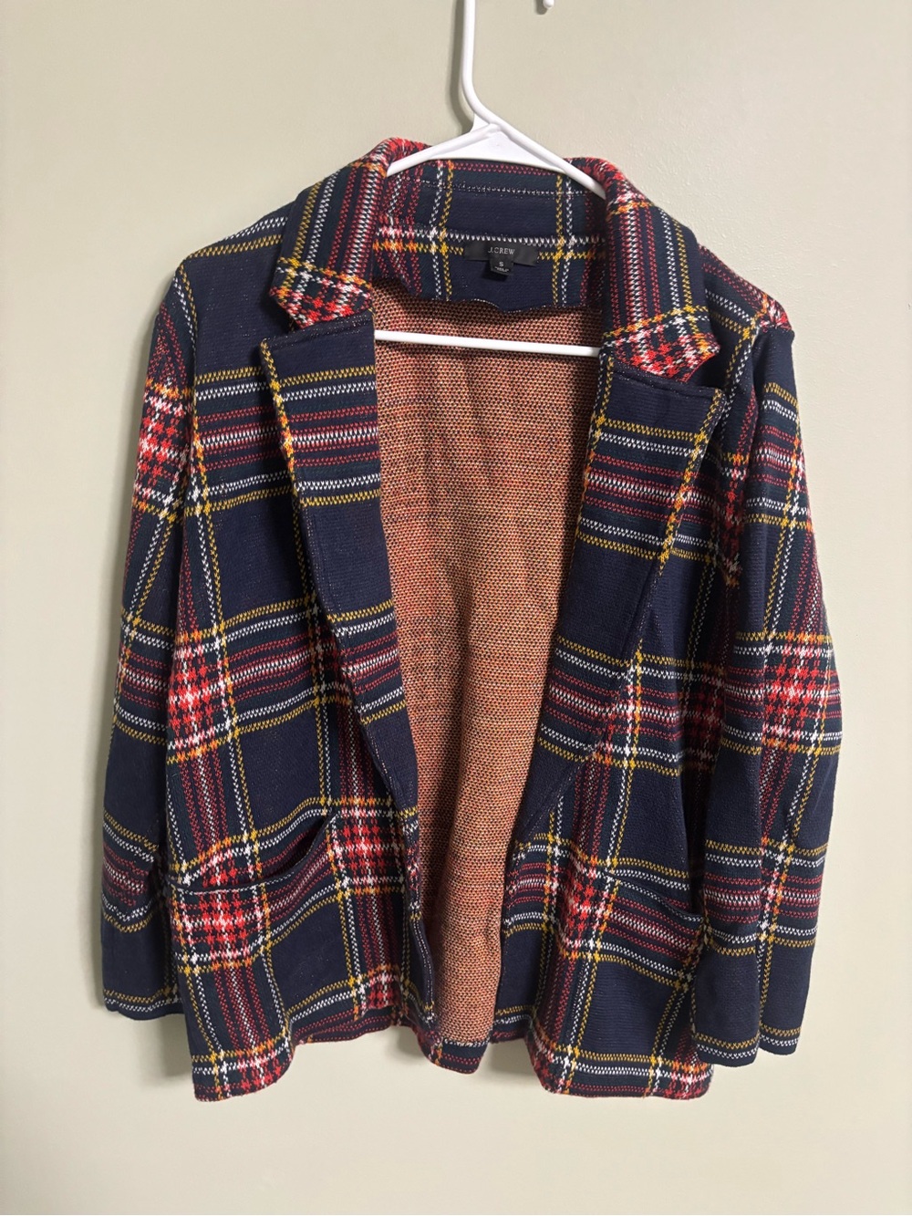J. Crew Tartan Plaid Sophie Sweater Blazer Jacket Holiday Preppy Size Small